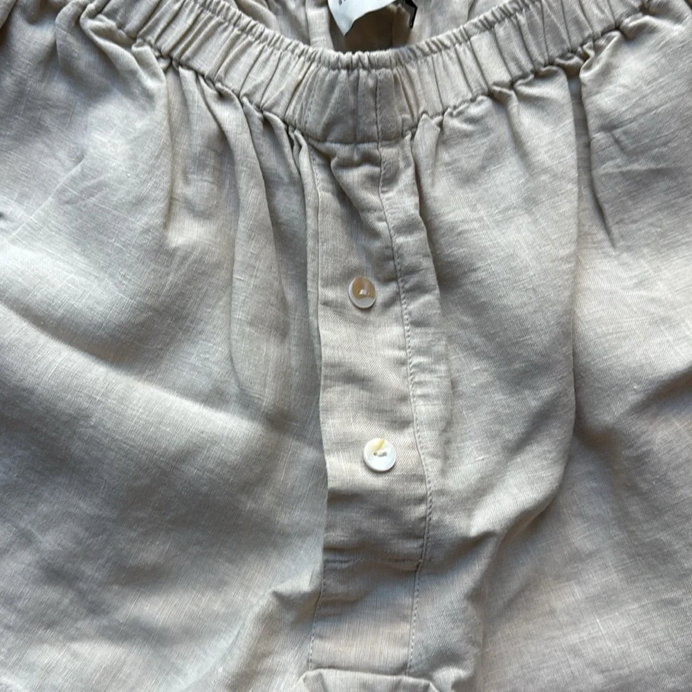 Deiji Studios Womens Linen Set Oatmeal M/L - Picture 5 of 12